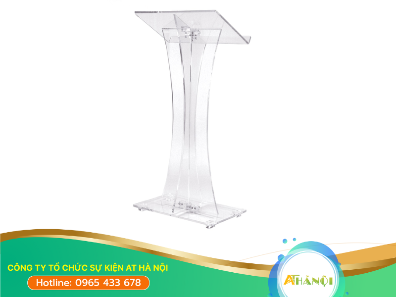 Bục phát biểu mica được ưa chuộng là vì cứng cáp, có độ bền cao, nhẹ, đẹp
