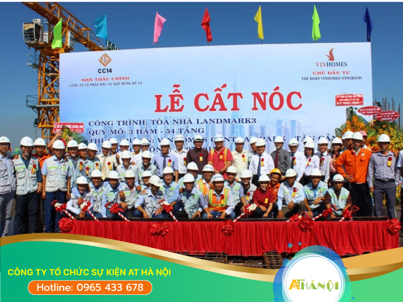 Lễ cất nóc công trình do AT Hà Nội thực hiện