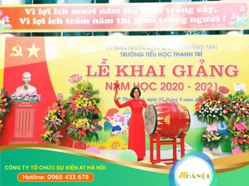AT Hà Nội sẽ thực hiện công việc lên ý tưởng, xây dựng kế hoạch tổ chức khai giảng năm học mới chi tiết, kịch bản chương trình ấn tượng, độc đáo