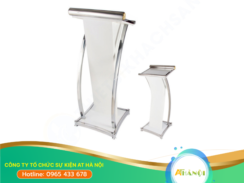 Bục phát biểu inox có trọng lượng nhẹ, dễ dàng di chuyển, vệ sinh