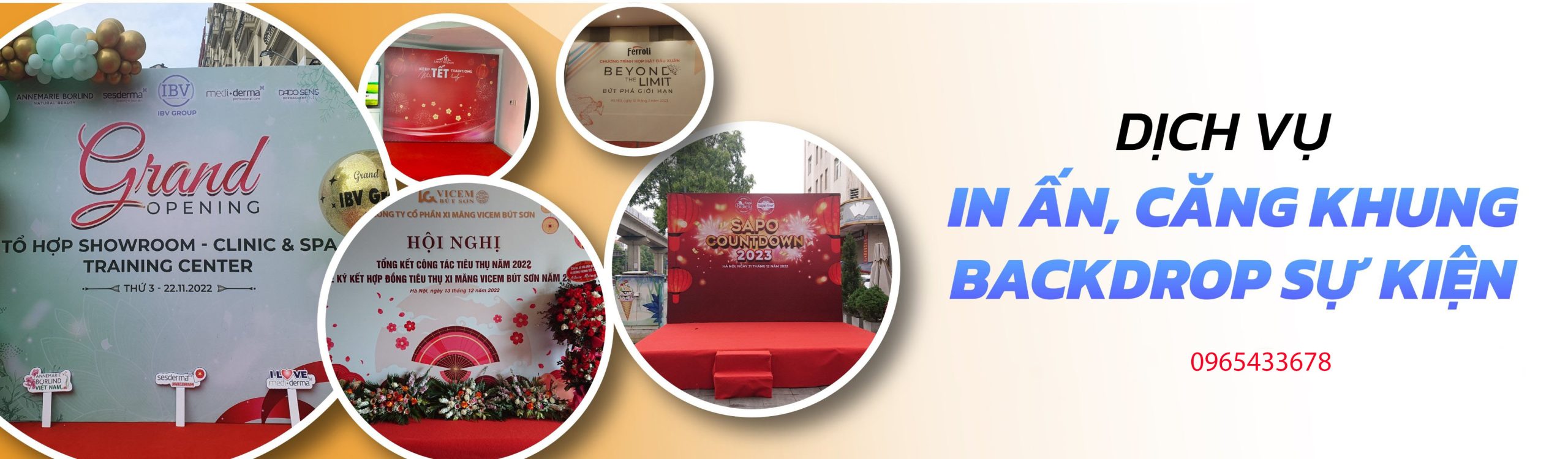 Dịch vụ cho thuê khung sắt làm backdrop in ấn sự kiện
